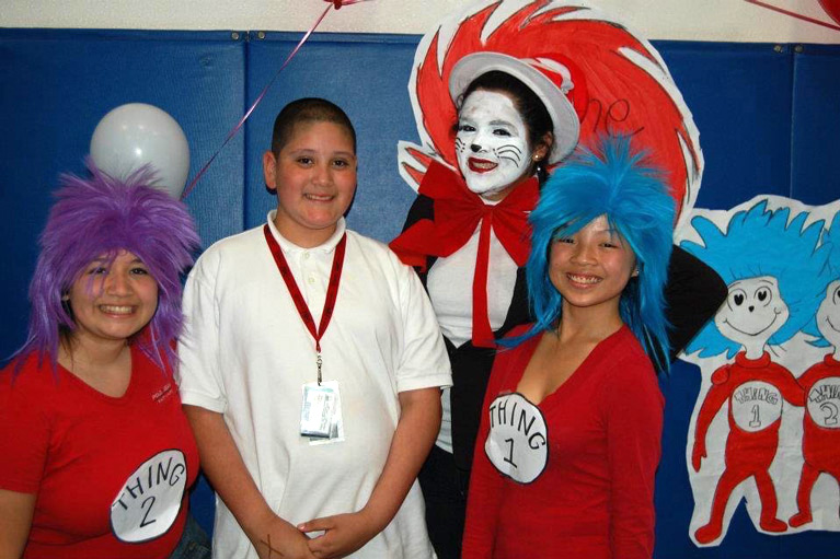 Angel with Cat in the Hat people
