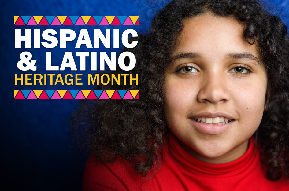 Latino Heritage Month image of Club girl smiling at camera
