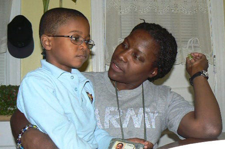 Xavier and his mom