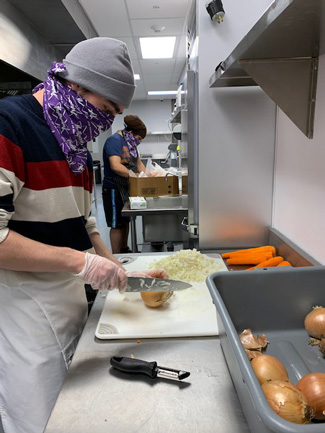 Foster helping out