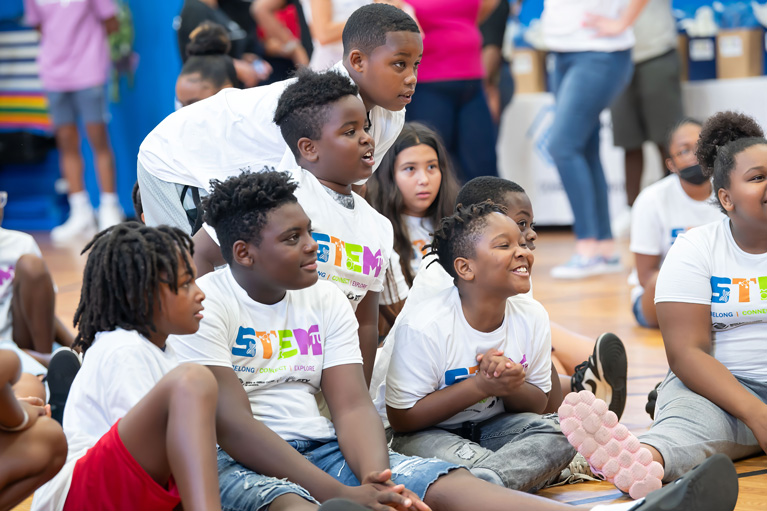 Club kids at STEM event