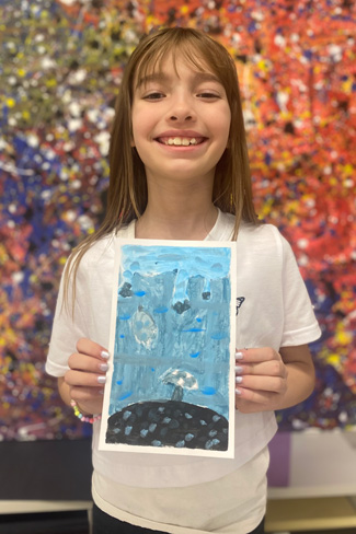 Club girl with art