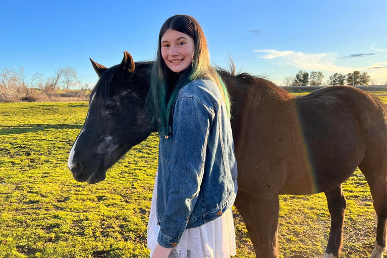 Arya and a horse