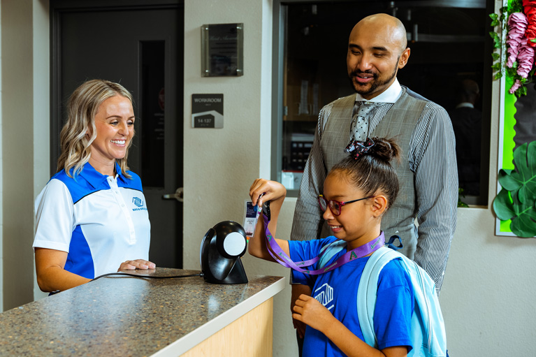 Club kid checking in to Club