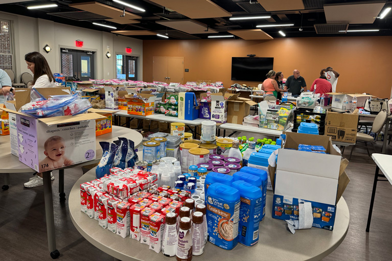In Augusta, the Club partnered with local organizations to house a resource hub with food, supplies and more. Image courtesy of Boys & Girls Clubs of Greater Augusta