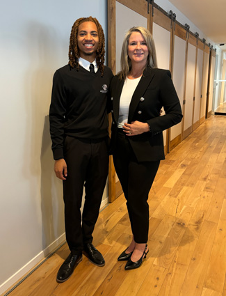 Nico with Jill the senior vice president of HR & talent management