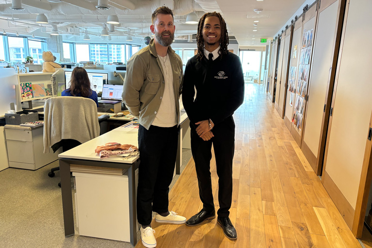 Nico with director of graphic art