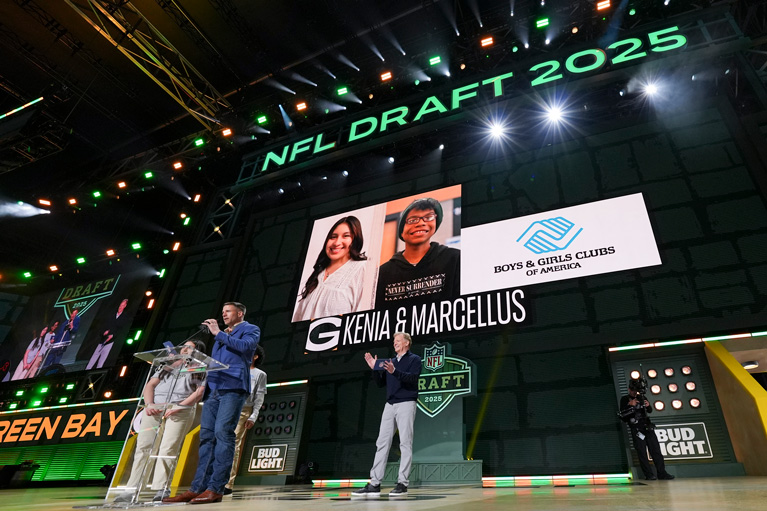 Kenia D. and Marcellus C.J., both members of Boys & Girls Club of Greater Green Bay, were selected by the NFL in recognition of their academic dedication, leadership and commitment to giving back.
