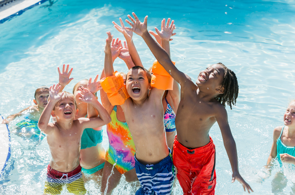 Group of kids in pool