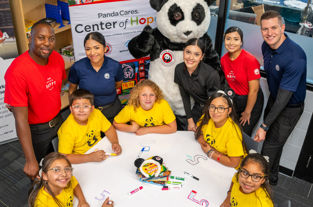 Panda Cares volunteers and Club kids