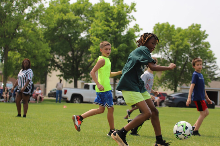 Brook'Lynn reffing soccer