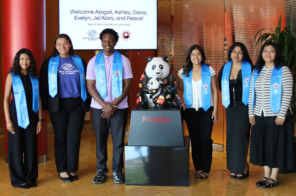 Group of Club teen graduates at Panda