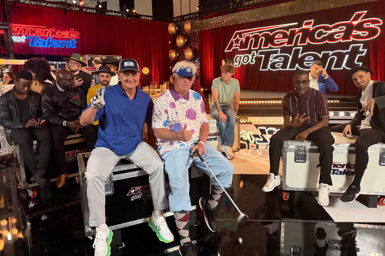 Ogie on set at AGT